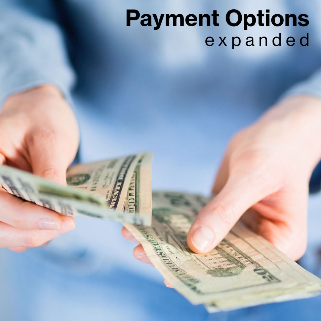 payment options expanded