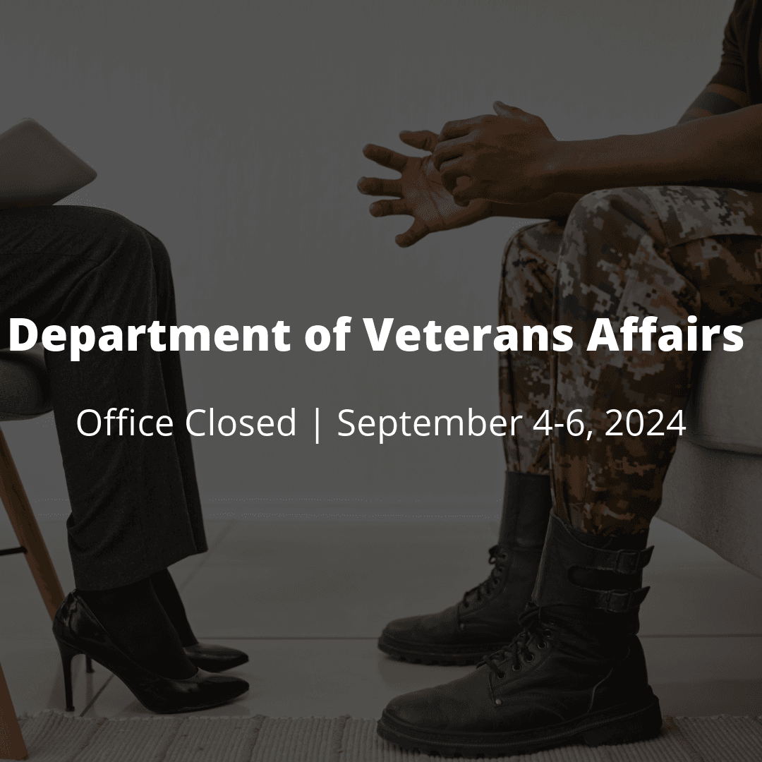 Department of Veterans Affairs Closed Sept 4-6