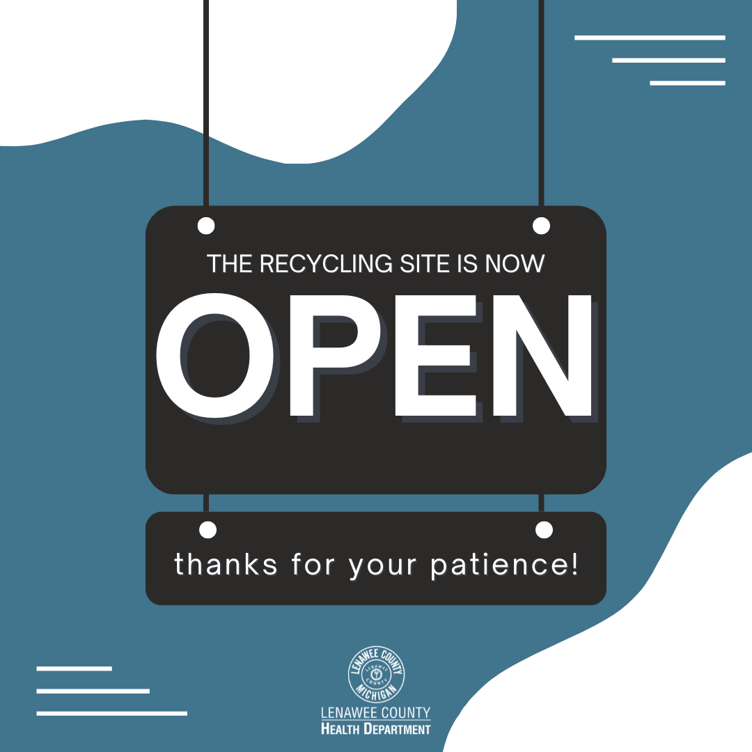 The Recycling site is now open