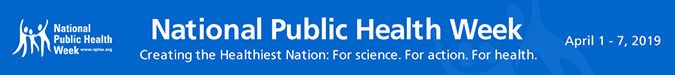 2019 Public Health Week Blue banner
