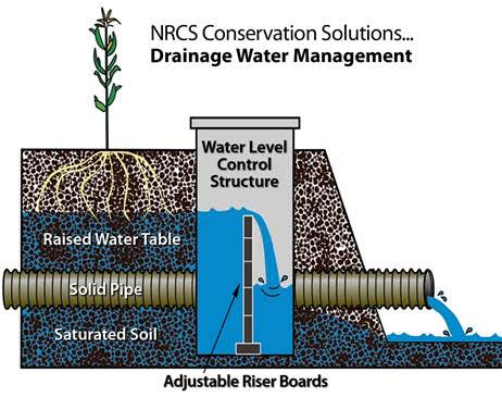 Diagram of drainage water management