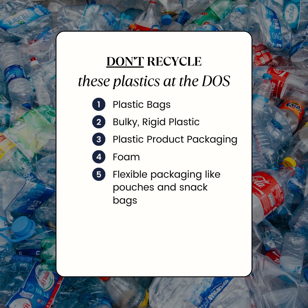 Things to not recycle at the DOS